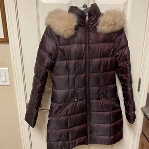 Antonio Melani winter coat.  Size XS. EUC. Removable fake fur hood.